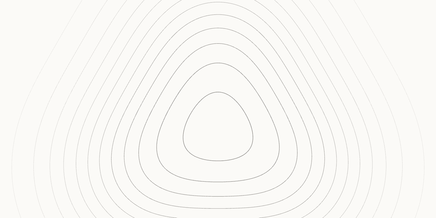 Topographic contour lines forming an equilateral triangle that crests to a single central summit
